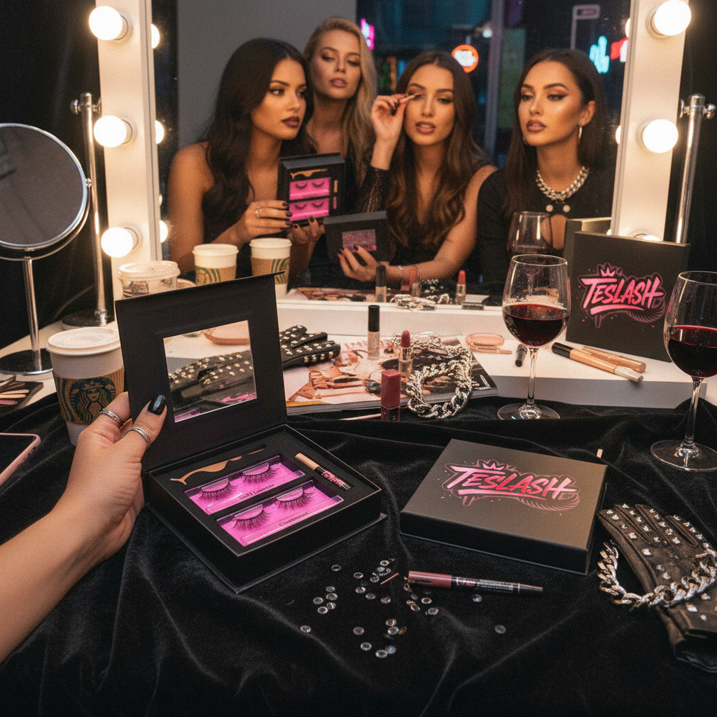 Teslash Baddie Kit – 2 Magnetic Lash Styles + Magnetic Eyeliner + Applicator Tool